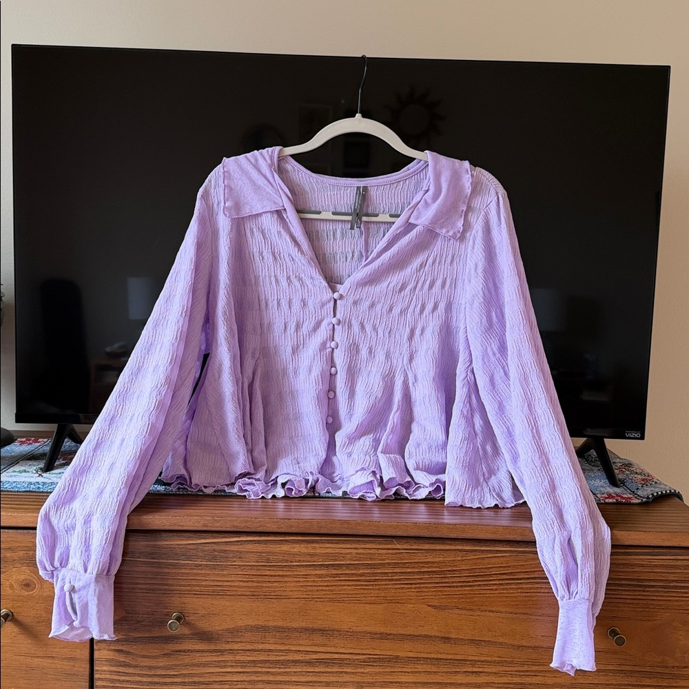 Anthropologie Flowy Cottagecore Blouse